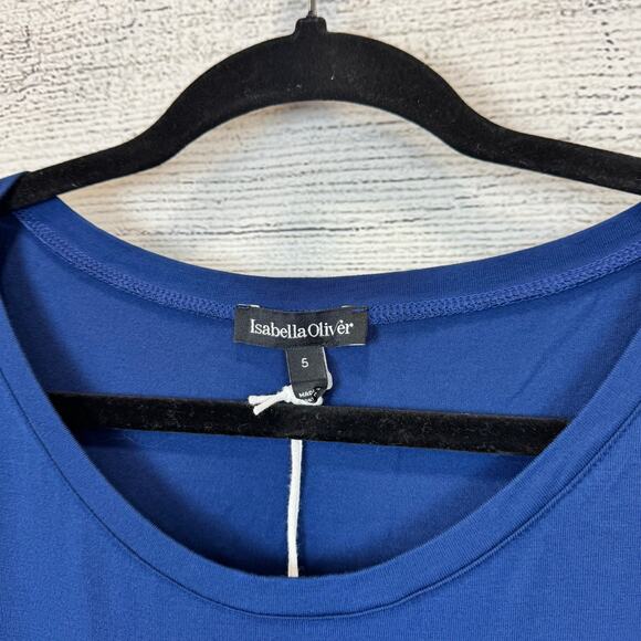 Isabella Oliver Maternity Midnight Blue Catherine Dress Size 12/14 - Picture 4 of 11